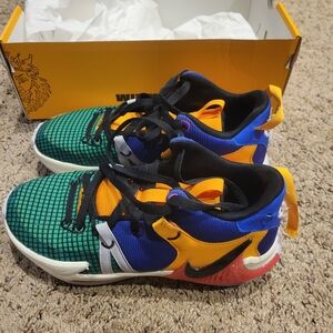 Nike Kids Sneakers in Green, Blue, and Orange